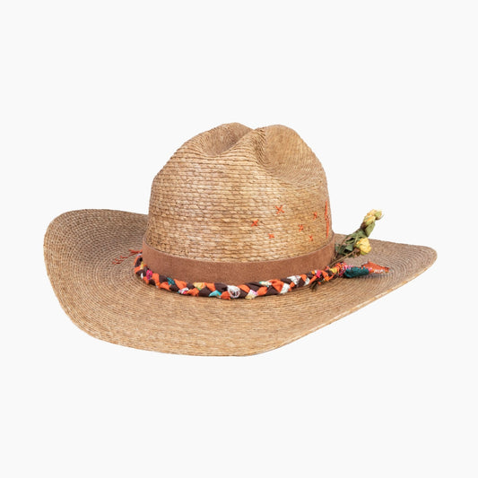 Wildbloom – Embroidered Palm Western Hat - Ruediger Hats