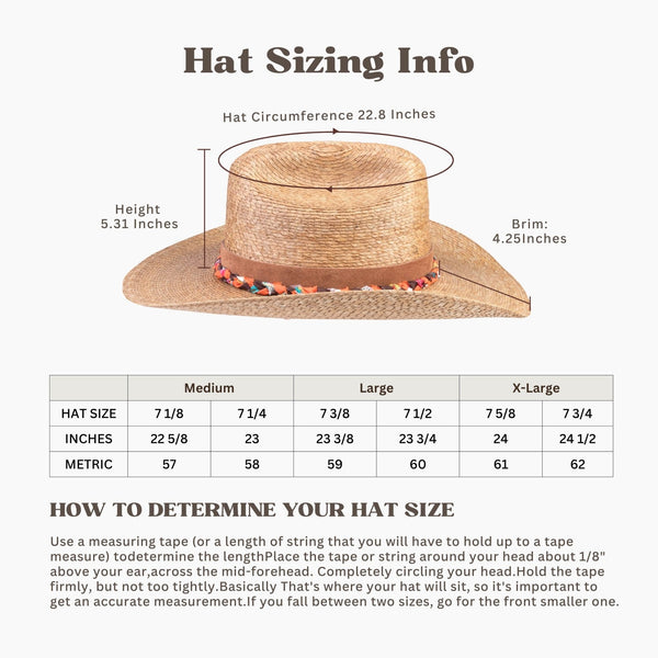 Wildbloom – Embroidered Palm Western Hat - Ruediger Hats