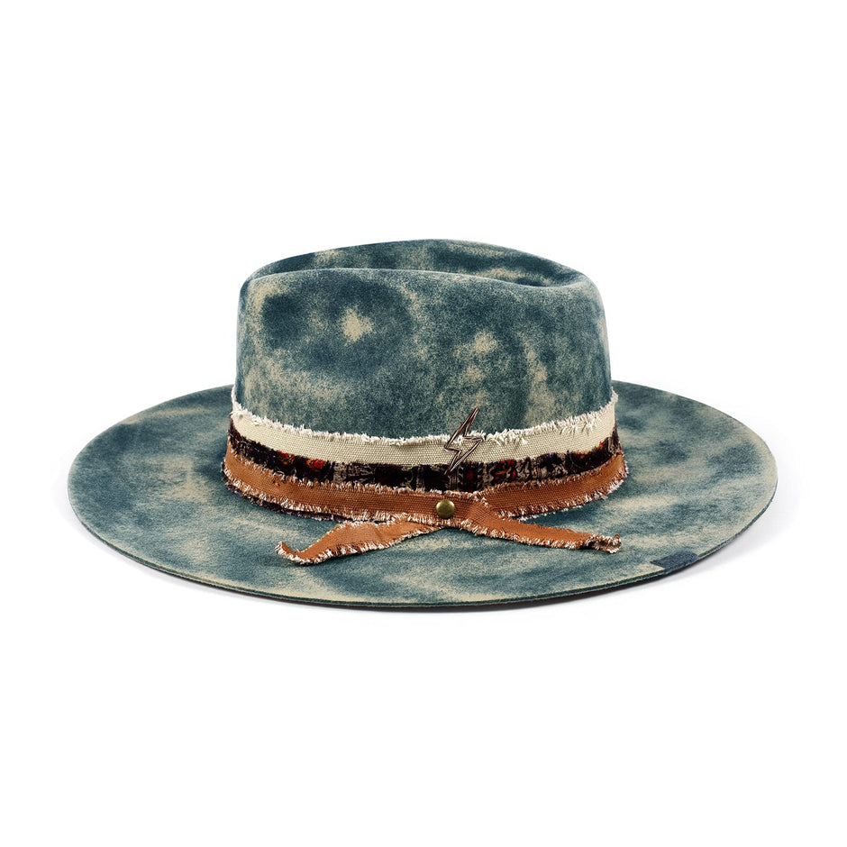 Ruediger Hats | Premium Vintage Wool Felt Stiff Flat Brim Fedora Hat