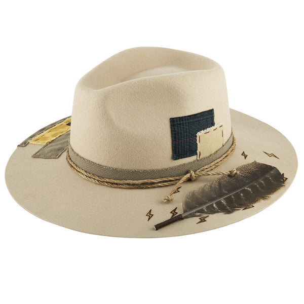 Hemp Rope Pattern Felt Fedora Hat - Ruediger Hats
