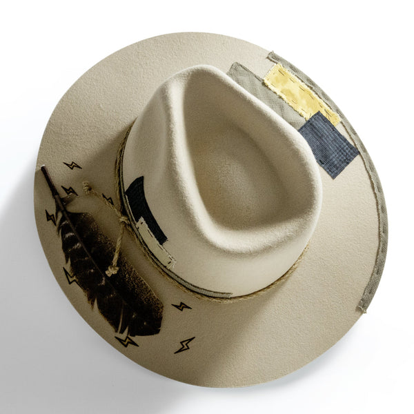 Hemp Rope Pattern Felt Fedora Hat - Ruediger Hats