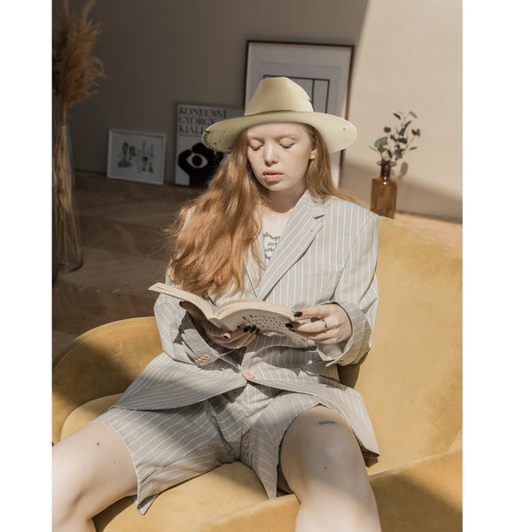 Hemp Rope Pattern Felt Fedora Hat - Ruediger Hats
