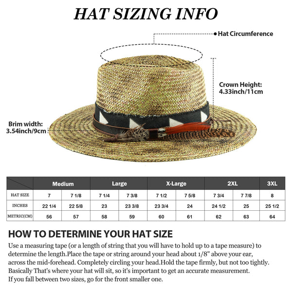 Leather Belt Feathery Straw Hat with Strap - Ruediger Hats