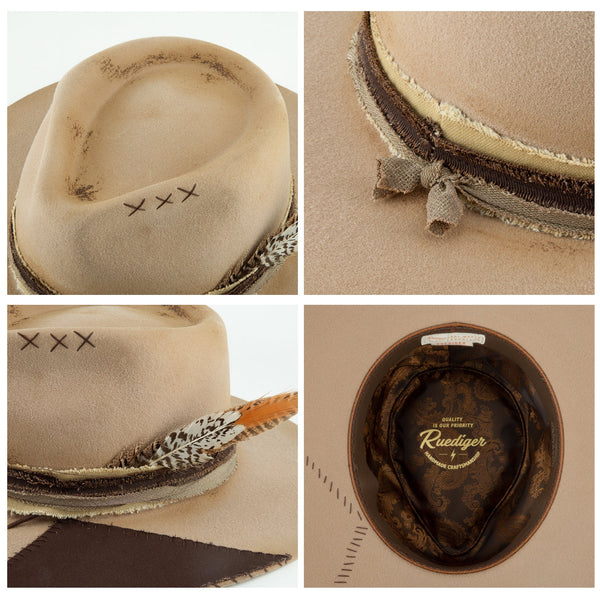Mixed Colored Band Binding Fedora Hat - Ruediger Hats