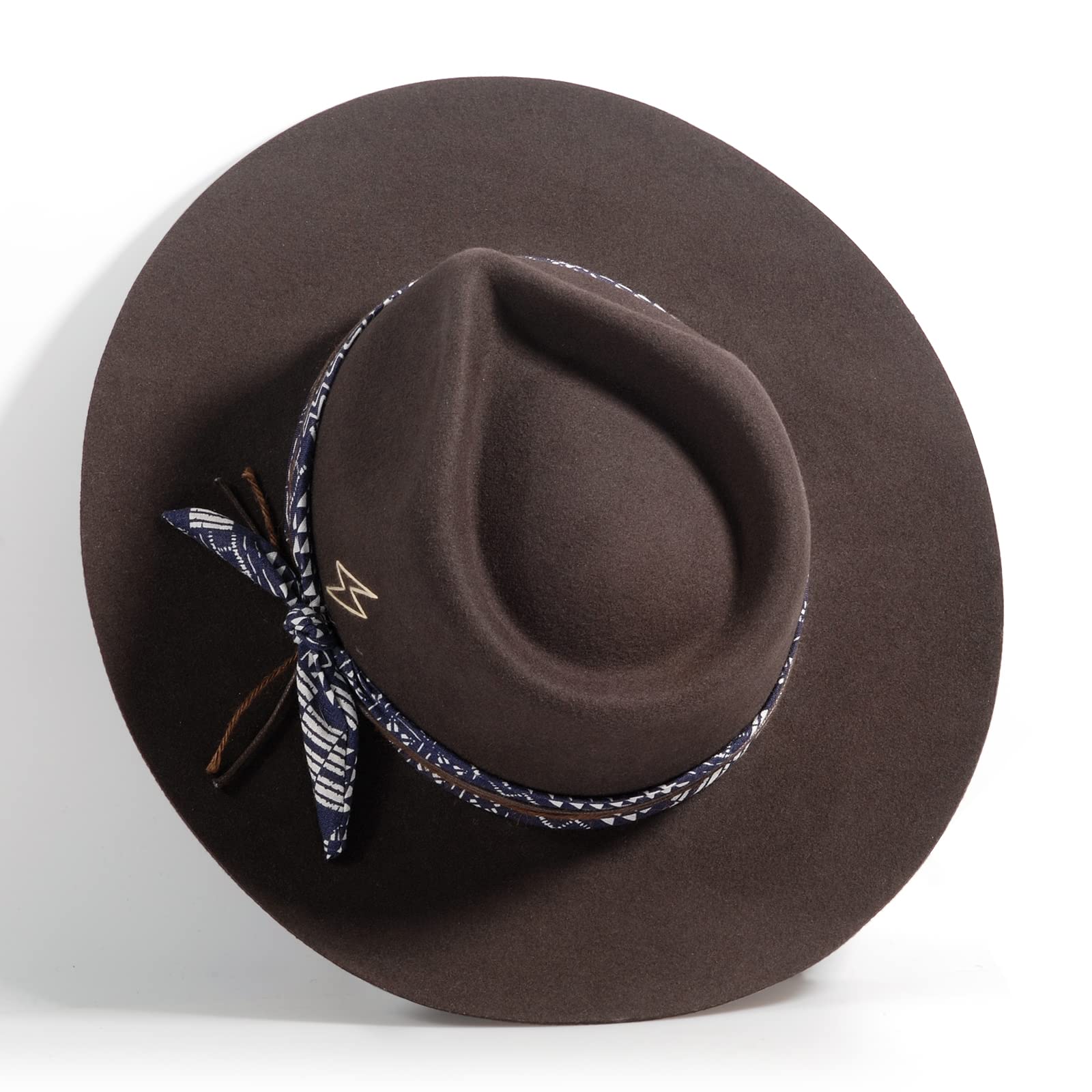 Ribbon Knots Wide Brim Fedora Hat - Ruediger Hats