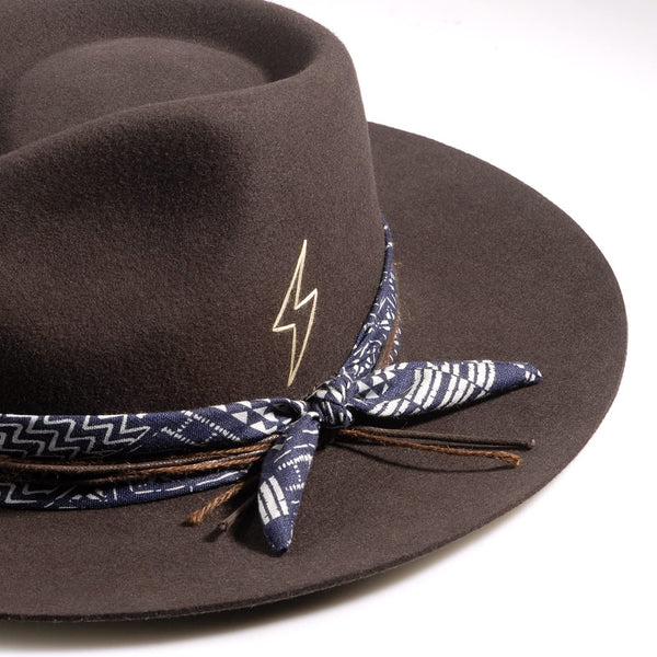 Ribbon Knots Wide Brim Fedora Hat - Ruediger Hats