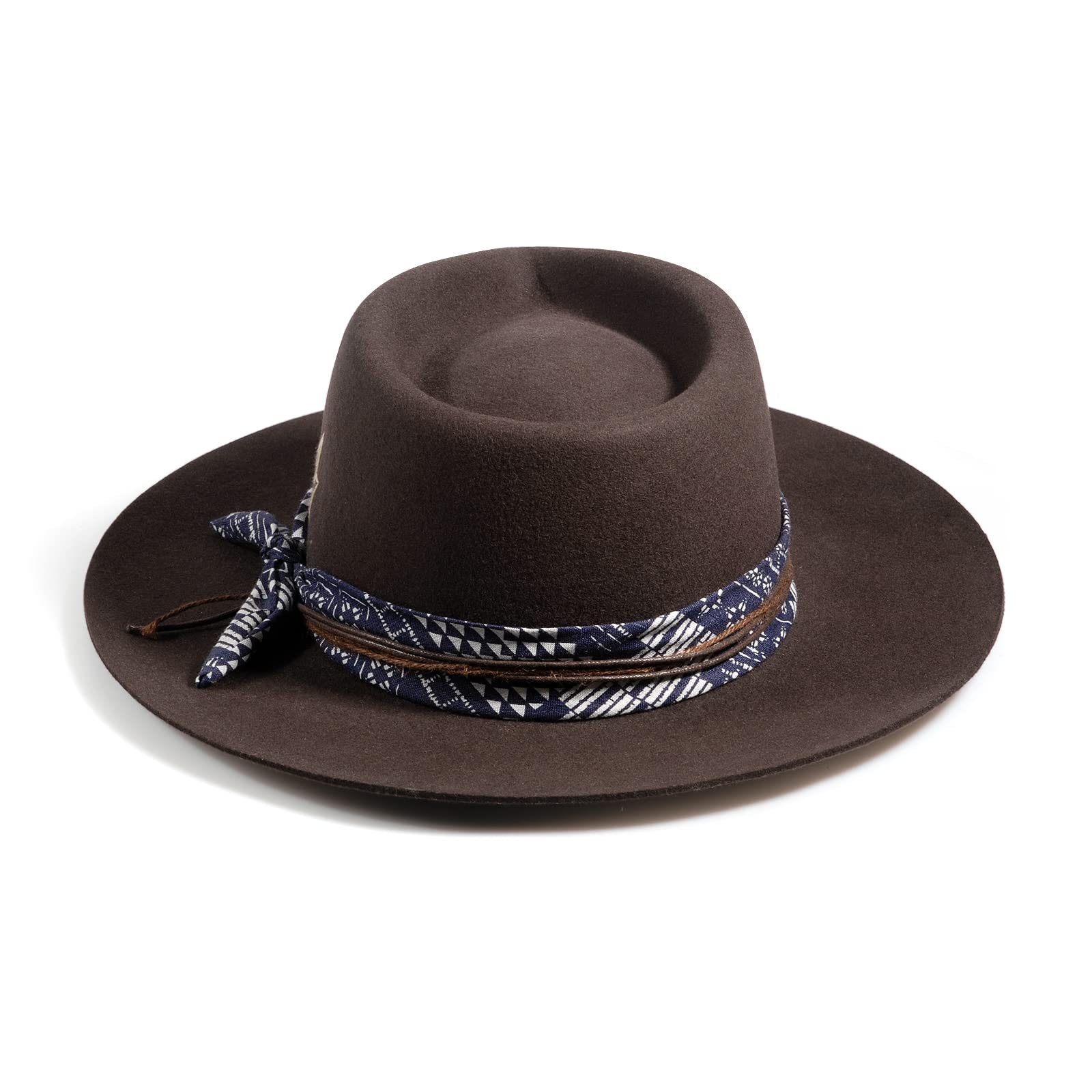 Ribbon Knots Wide Brim Fedora Hat - Ruediger Hats