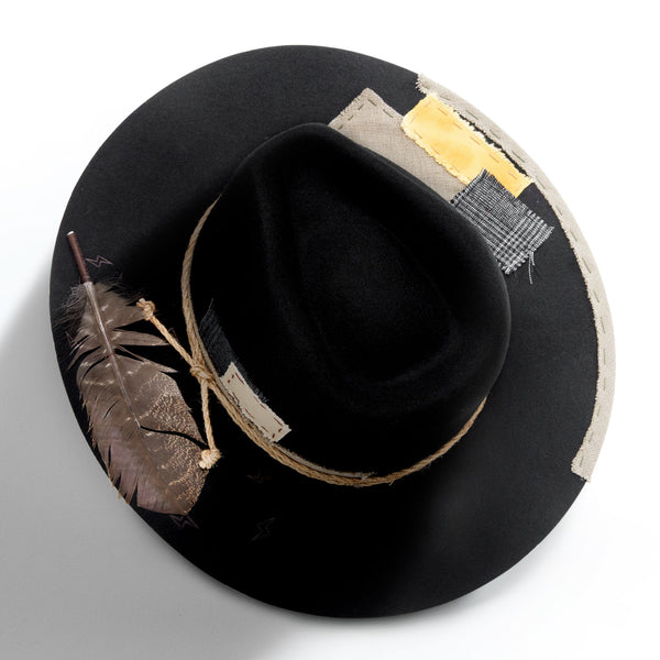 Vintage Leathery Felt Fedora Hat - Ruediger Hats