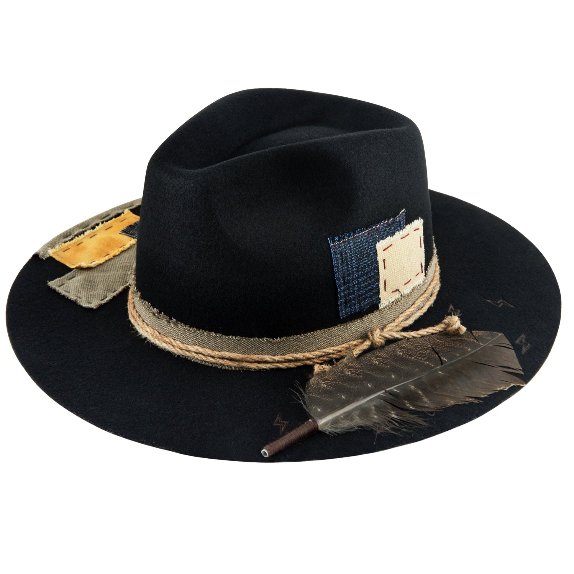 Vintage Leathery Felt Fedora Hat - Ruediger Hats