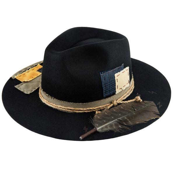 Vintage Leathery Felt Fedora Hat - Ruediger Hats