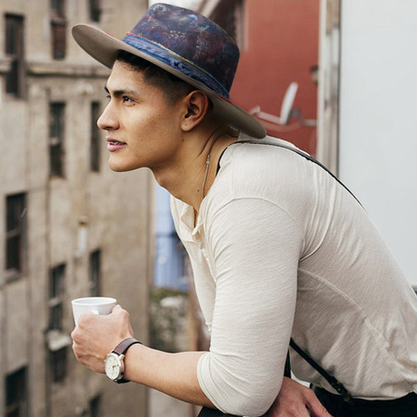 Vintage Stylish Knots Fedora Hat - Ruediger Hats