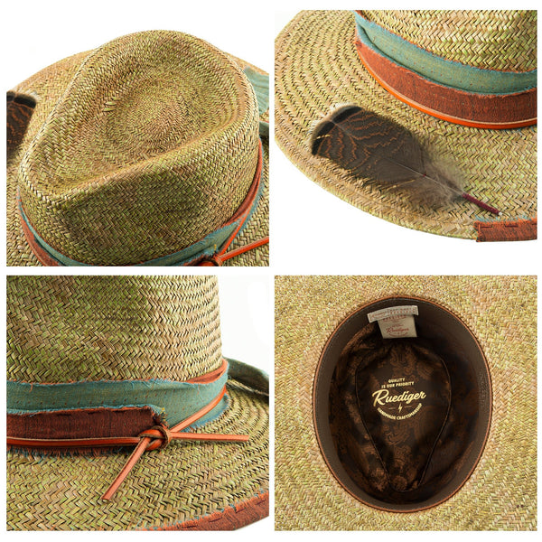 Wide Brim Knots Straw Hat - Ruediger Hats