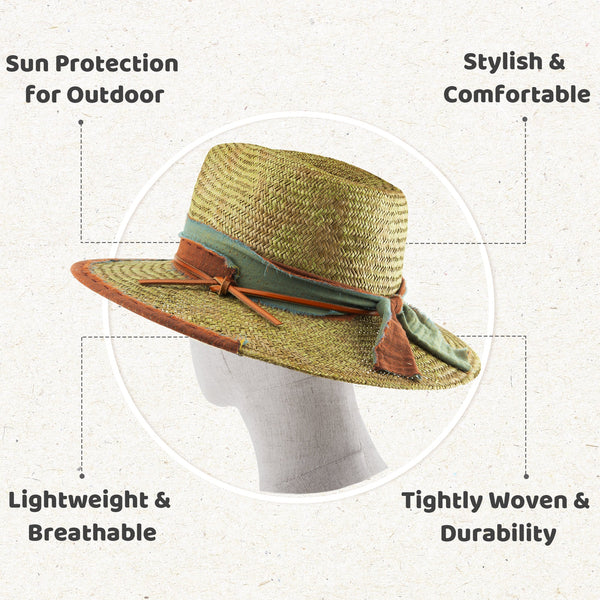 Wide Brim Knots Straw Hat - Ruediger Hats